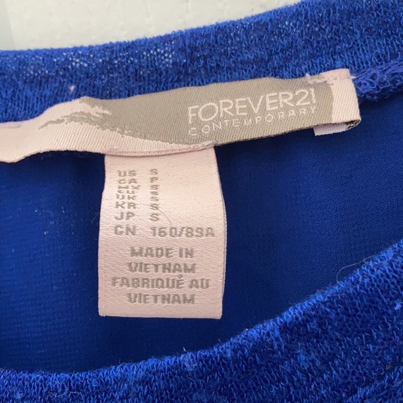 FINAL MARKDOWN forever 21 chiffon trim top small - Picture 4 of 5